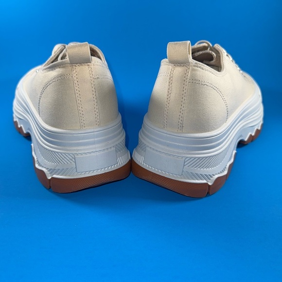 New Taxi Platform Canvas Sneakers - Beige - Picture 4 of 9